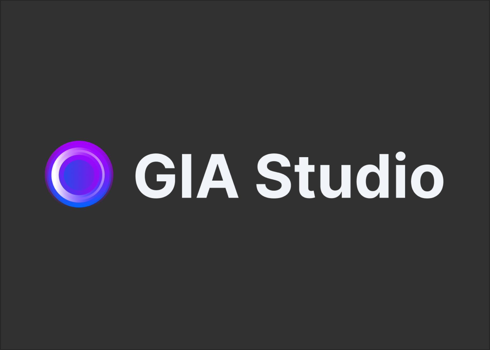 GIA Studio logo in its dark-background variant, with the concentric ring mark and white wordmark.